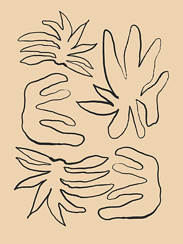 Abstract Leaves Dance Art Print