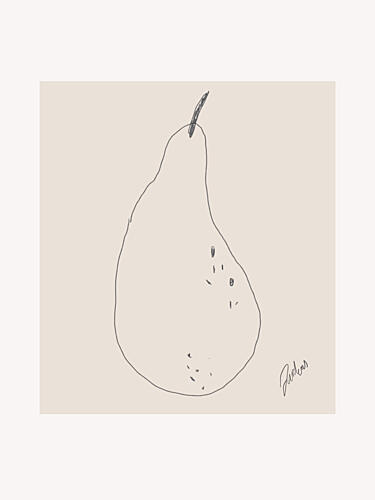 Minimalist Pear Art Print