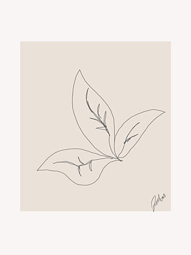 Leaf Contours Art Print
