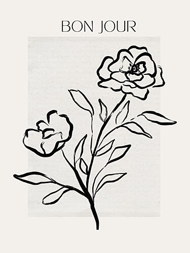 Bonjour Blooms Art Print