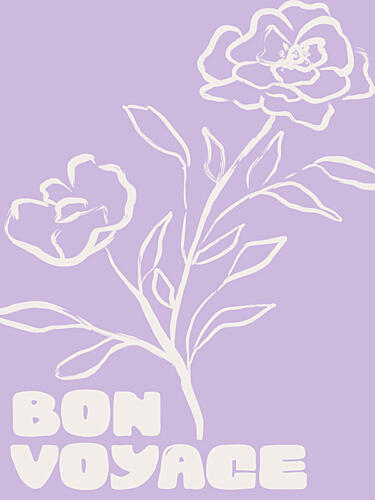Bonvoyagepurple Art Print