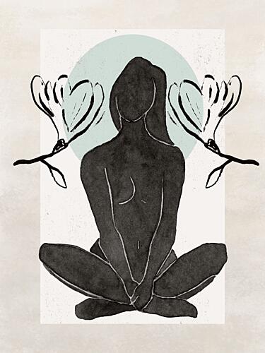 Serenity in Silhouette Art Print