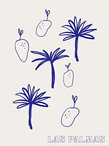 Tropical Doodles Art Print