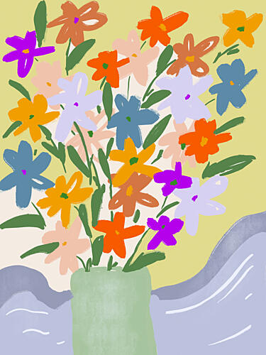 Vibrant Blossoms Art Print