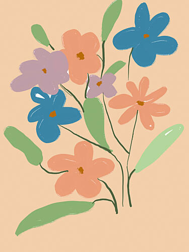 Blooming Colors Art Print