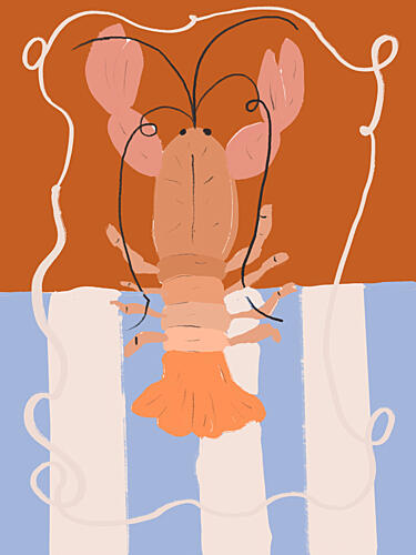 Lobster Delight Art Print