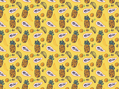 Tropical Fruit Fiesta Art Print