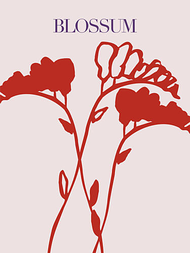 Crimson Blossoms Art Print
