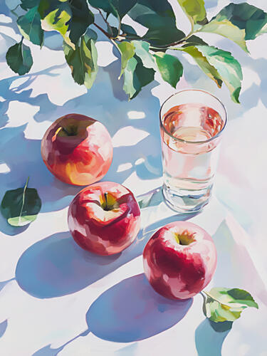 Apples and Reflections Art Print