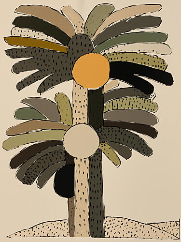 Palm Silhouettes Art Print