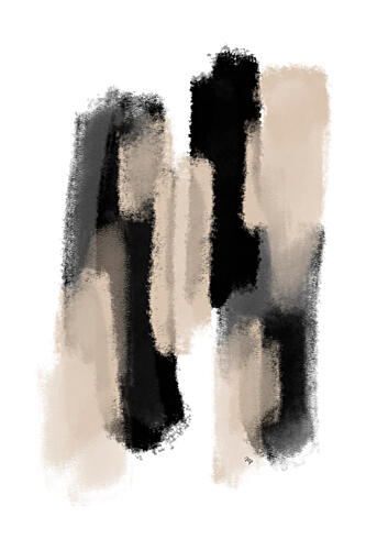 Textured Neutral Strokes Art Print by Martina