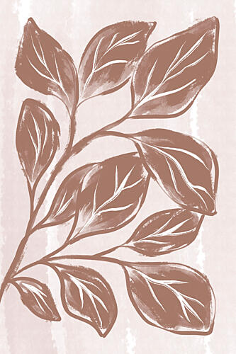 Soft Organic Leaves Art Print by Martina
