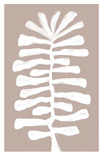 Serene Abstract Plant Art Print by Martina