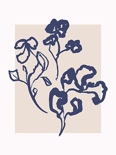 Floral Ink Whimsy Art Print