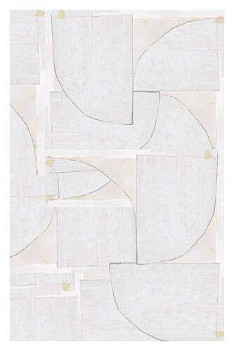 White Shapes Art Print by Cartissi