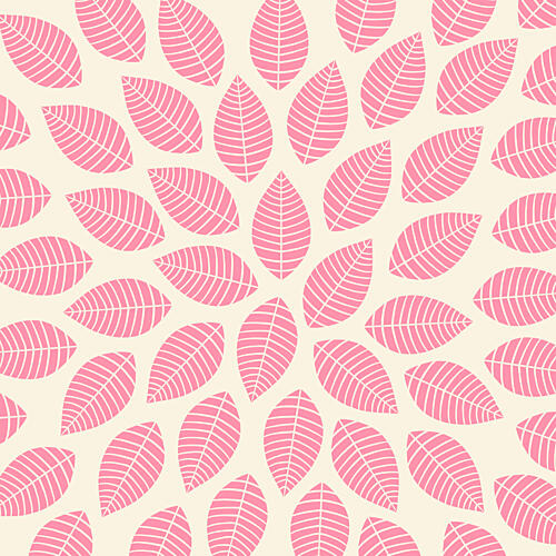 Delicate Pink Leaves Art Print by Bainai