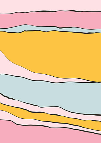 Soft Flowing Colors Art Print by Bainai
