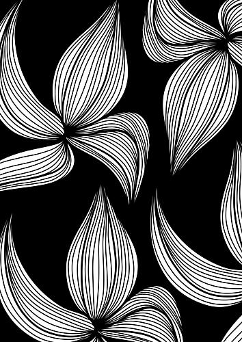 Flowing Abstract Leaves Art Print by Bainai