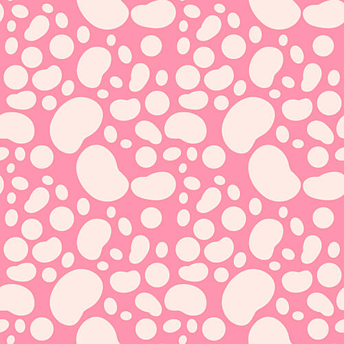 Playful Pink Organic Shapes Art Print by Bainai