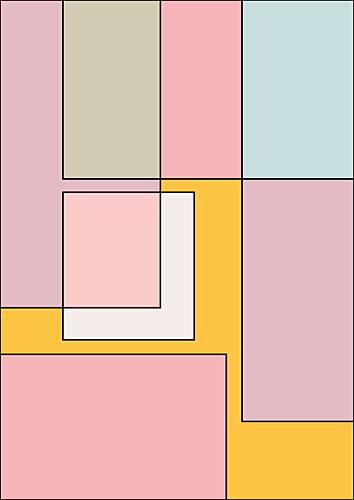 Abstract Pastel Shapes Art Print by Bainai