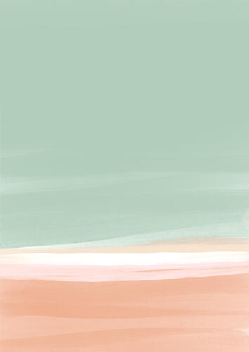 Calm Ocean Horizon Art Print by Bainai