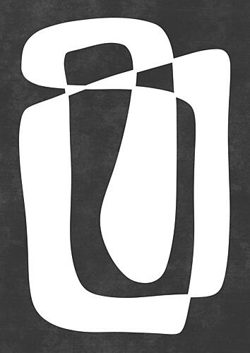 Intertwined Organic Shapes Art Print by Bainai