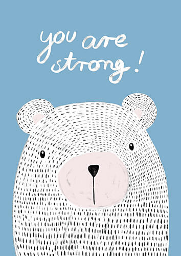Strong Little Bear Art Print by Bainai