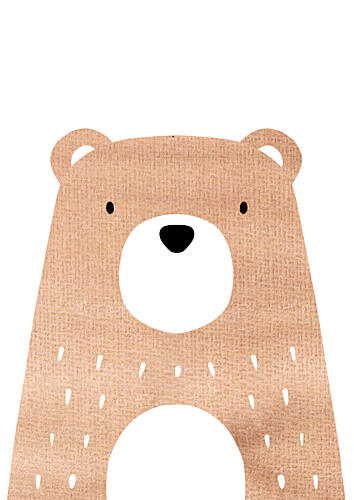 Sweet Woodland Bear Art Print by Bainai