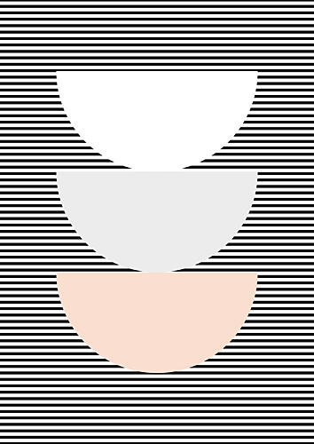 Pastel Geometric Balance Art Print by Bainai
