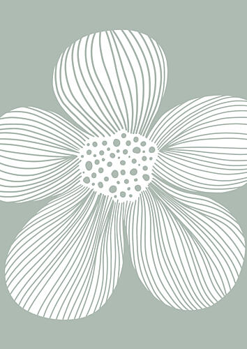 Modern White Blossom Art Print by Bainai
