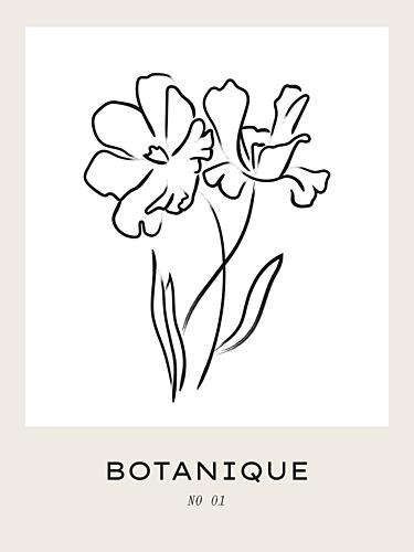 Floral Line Elegance Art Print