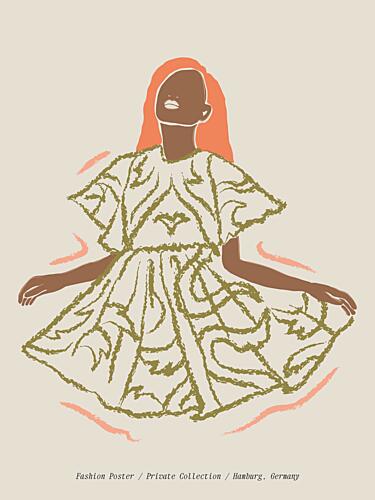 Elegance in Green Art Print