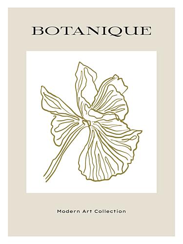 Green Flora Outline Art Print