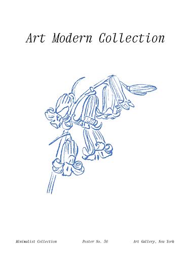 Bluebell Minimalism Art Print