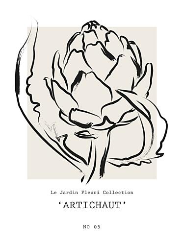 Elegant Artichoke Art Print