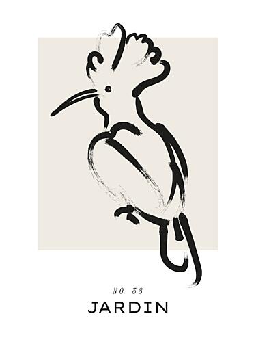 Elegant Avian Brushstroke Art Print
