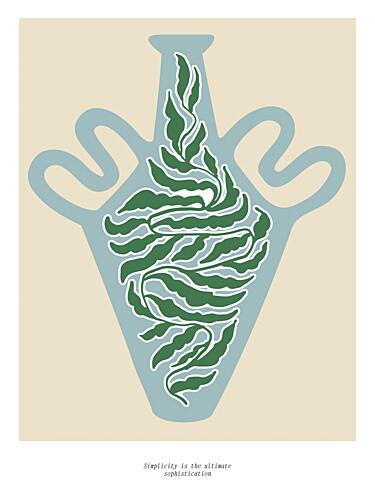 Leafy Vessel Harmony Art Print