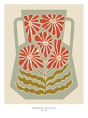 Vibrant Floral Vase Art Print