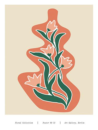 Blooming Silhouette Art Print