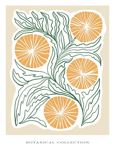 Verdant Orangescape Art Print