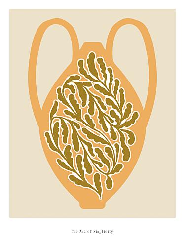Leafy Amphora Design Art Print