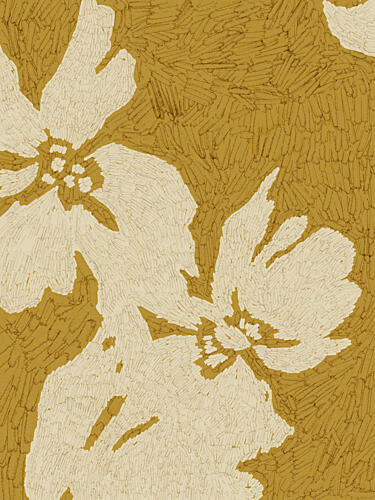 Golden Petals Dance Art Print