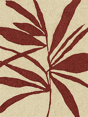 Red Leaf Silhouette Art Print