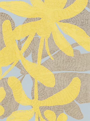 Golden Petal Dance Art Print