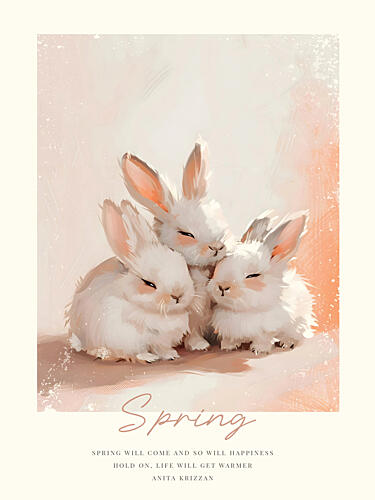 Springtime Bunnies Art Print