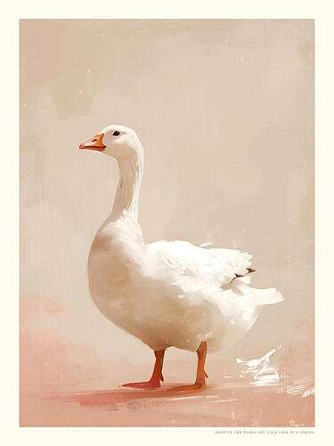 Graceful Goose Stance Art Print