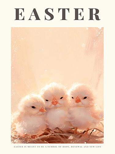 Chick Trio Bliss Art Print