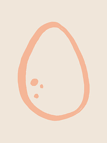 Blushing Oval Art Print