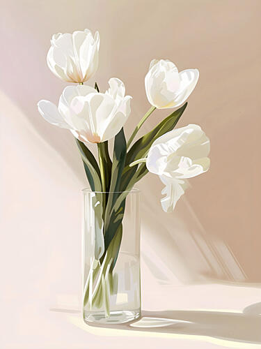 Elegant White Blooms Art Print