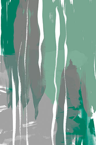 Vertical Green Abstraction Art Print by Martina